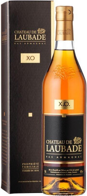 На фото изображение Chateau de Laubade XO, 0.7 L (Шато де Лобад XO, в подарочной коробке объемом 0.7 литра)