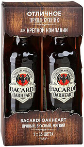 Bacardi OakHeart, 2 bottles gift set