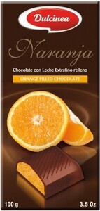 Dulcinea, Milk Chocolate with Orange Filling, 100 g