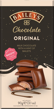На фото изображение На фото изображение Lir, Chocolate with Baileys The Original Liqueur, 90 г (Лир, Шоколад с ликером Бейлиз Ориджинал весом 90 грамм)