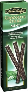 Шоколад Maitre Truffout, Dark Chocolate Sticks Mint, 75 г