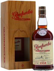 На фото изображение Glenfarclas 1958 Family Casks (40,2%), in gift box, 0.7 L (Гленфарклас 1958 Фэмили Каскс (40,2%), в подарочной коробке в бутылках объемом 0.7 литра)