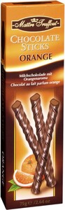 Шоколад Maitre Truffout, Milk Chocolate Sticks Orange, 75 г