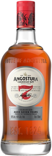 На фото изображение Angostura Aged 7 Years, 0.7 L (Ангостура 7-летний объемом 0.7 литра)