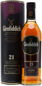 Glenfiddich 21 Years Old, in tube, 0.7 л