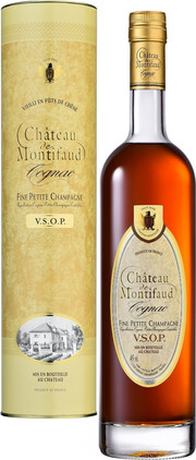In the photo image Chateau de Montifaud VSOP, Fine Petite Champagne AOC, gift tube, 0.5 L