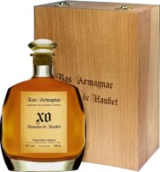 Domaine de Haubet XO, Bas-Armagnac AOC, decanter with wooden box, 0.7 л