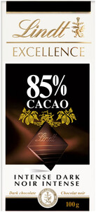 Шоколад Lindt, Excellence Dark Chocolate, 85% cocoa, 100 г