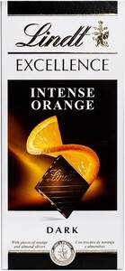 Lindt, Excellence Intense Orange, Dark Chocolate, 100 g