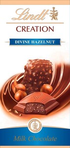 Lindt, Creation Divine Hazelnut, Milk Chocolate, 100 g
