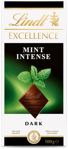 Lindt, Excellence Intense Mint, Dark Chocolate, 100 г