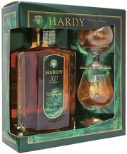 Hardy XO Rare, gift box with 2 glasses