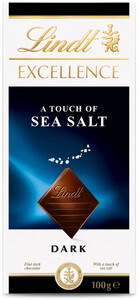 Шоколад Lindt, Excellence A Touch of Sea Salt, Dark Chocolate, 100 г