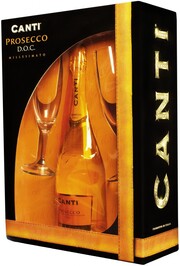 Canti, Prosecco, 2015, gift set with 2 glasses