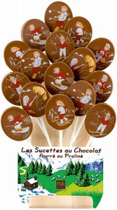 Michel Cluizel, Chocolat Sucettes decor Montagnes, 30 g