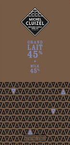 Шоколад Michel Cluizel, Chocolat Grand Lait 45% Cacao, 70 г