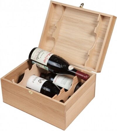 На фото изображение “Bordeaux” (“Бордо” Шесть бутылок вина в элегантном деревянном футляре)