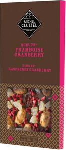 Michel Cluizel, Dark Chocolate Raspberry & Cranberry 72%, 100 g