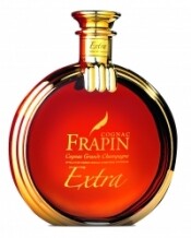 На фото изображение Frapin Extra Grande Champagne, Premier Grand Cru Du Cognac, 0.05 L (Фрапэн Экстра Гранд Шампань, Премье Гран Крю региона Коньяк объемом 0.05 литра)
