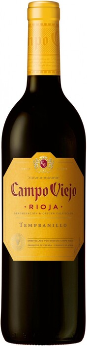 На фото изображение Campo Viejo Tempranillo, Rioja DOC, 0.75 L (Кампо Вьехо Темпранильо объемом 0.75 литра)