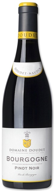 На фото изображение Doudet Naudin, Bourgogne Pinot Noir AOC, 0.75 L (Дюде Надин, Бургонь Пино Нуар объемом 0.75 литра)