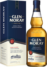 На фото изображение Glen Moray Elgin Classic, gift box, 0.7 L (Глен Морей Классик, в подарочной коробке в бутылках объемом 0.7 литра)