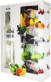 Finlandia & 4 Minis (Cranberry, Lime, Blackcurrant, Grapefruit), gift box, 0.7 л