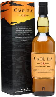 In the photo image Caol Ila malt 18 years old, with box, 0.7 L