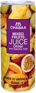 CHABAA, Mixed Fruits Juice Drink with Pineapple Flesh, in can, 230 мл