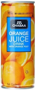 CHABAA, Orange JUICE Drink with Orange Sacs, in can, 230 мл