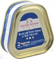Фуа-гра Edouard Artzner, Bloc de Foie Gras dOie Truffe, metal box, 75 г