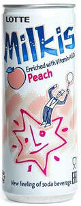 Lotte, Milkis Peach, in can, 250 мл