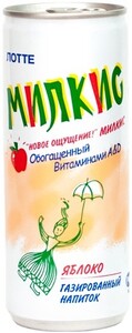Lotte, Milkis Apple, in can, 250 мл