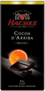 Hachez, Bitter Chocolade Orange, 77% Cacao, 100 g