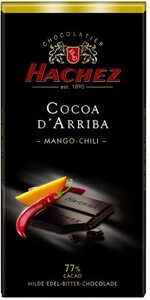 Hachez, Bitter Chocolade Mango-Chili, 77% Cacao, 100 г