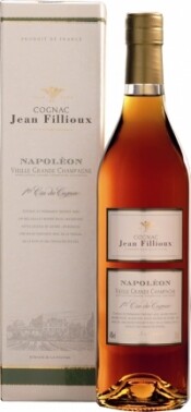 На фото изображение Jean Fillioux Napoleon, 0.7 L (Жан Фийу Наполеон в подарочной упаковке объемом 0.7 литра)