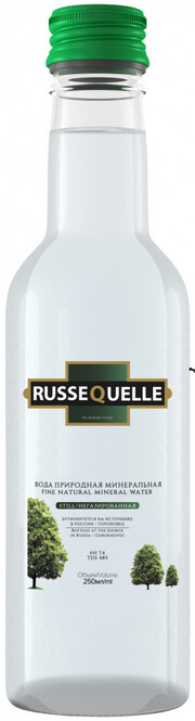 На фото изображение РуссКвелле, в стеклянной бутылке, объемом 0.25 литра (RusseQuelle, Glass 0.25 L)