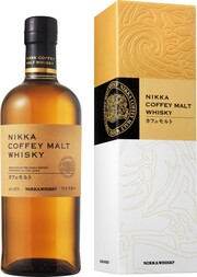 На фото изображение Nikka Coffey Malt, gift box, 0.7 L (Никка Коффи Молт, в подарочной коробке в бутылках объемом 0.7 литра)