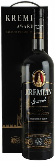На фото изображение Kremlin Award, gift box, 1.5 L (Кремлин Эворд, в подарочной коробке объемом 1.5 литра)