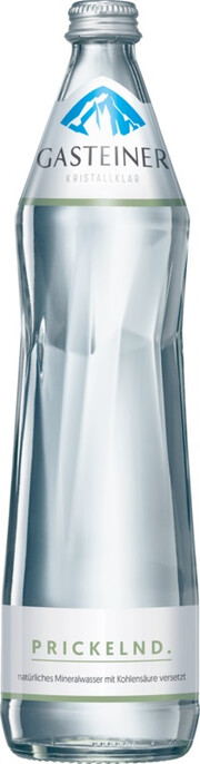 На фото изображение Gasteiner Kristallklar Prickelnd, Glass, 0.75 L (Гаштайнер Кристаллклар Прикелнд, в стеклянной бутылке объемом 0.75 литра)