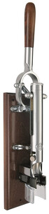 BOJ, Wall-mounted Corkscrew with Wood Backing, Chrome