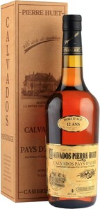 Calvados Pierre Huet, Hors dAge 12 ans, Calvados Pays dAuge AOC, gift box, 0.7 л