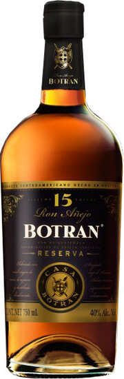 На фото изображение Botran 15 Anejo Reserva, 0.7 L (Ботран 15 Аньехо Резерва объемом 0.7 литра)