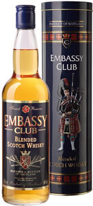 Виски Embassy Club 3 Years Old, metal tube, 0.7 л