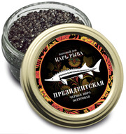 Prezidentskaya Sturgeon Black Caviar, glass, 100 g
