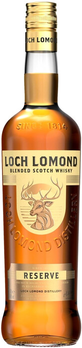На фото изображение Loch Lomond, Reserve Blend, 0.7 L (Лох Ломонд, Резерв Бленд в бутылках объемом 0.7 литра)