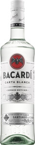 Ром Bacardi Carta Blanca, with metal cup, 0.7 л