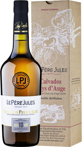 Кальвадос Le Pere Jules 10 Years Old, AOC Calvados Pays dAuge, gift box, 0.7 л