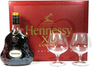 Hennessy X.O, gift set with 2 glasses