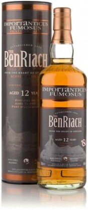 In the photo image Benriach Importanticus Fumosus Aged Tawny Port Wood Finish 12 years old, In Tube, 0.7 L
